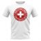 Switzerland Football Badge T-Shirt (White)