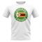 Zimbabwe Football Badge T-Shirt (White)