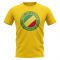 Congo Republic Football Badge T-Shirt (Yellow)