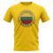 Lithuania Football Badge T-Shirt (Yellow)