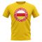 North Ossetia Football Badge T-Shirt (Yellow)