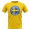 Sweden Football Badge T-Shirt (Yellow)