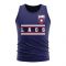 Laos Core Football Country Sleeveless Tee (Navy)