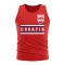 Croatia Core Football Country Sleeveless Tee (Red)