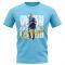 Juan Sebastian Veron Argentina Player T-Shirt (Sky Blue)