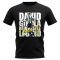 David Ginola Newcastle Player T-Shirt (Black)