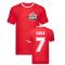 Bukayo Saka Arsenal Ringer Tee (Red)