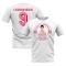 Robert Lewandowski Poland Illustration T-Shirt (White)