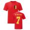Kevin De Bruyne Belgium National Hero Tee's (Red)