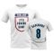 England Its Coming Home T-Shirt (Gascoigne 8) - White