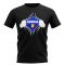 Romania Chest Badge T-Shirt (Black)