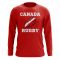 Canada Rugby Ball Long Sleeve Tee (Red)