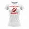 Canada Rugby Ball T-Shirt (White) - Ladies