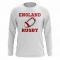 England Rugby Ball Long Sleeve Tee (White)