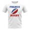 France Rugby Ball T-Shirt (White)