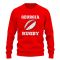 Georgia Rugby Ball Sweatshirt (Red)