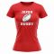 Japan Rugby Ball T-Shirt (Red) - Ladies