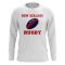 New Zealand Rugby Ball Long Sleeve Tee (White)