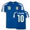 Roberto Baggio Italy Sports Training Jersey (Blue-White)