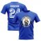 Christian Eriksen Inter Milan Illustration T-Shirt (Blue)