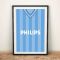 Man City 1984 Football Shirt Art Print