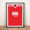 Nottingham Forest 17/18 Football Shirt Art Print