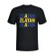 Zlatan Ibrahimovic Sweden Player Flag T-shirt (black)