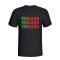 Cristiano Ronaldo Portugal Player Flag T-shirt (black)