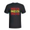 Andres Iniesta Spain Player Flag T-shirt (black)