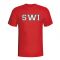 Switzerland Country Iso T-shirt (red)