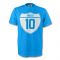 Lionel Messi Argentina Crest Tee (sky Blue)