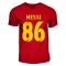 Lionel Messi World Record Holder T-Shirt (Red)