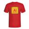 Andres Iniesta Spain Periodic Table T-shirt (red)