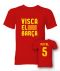 Carlos Puyol Visca El Barca Hero T-Shirt (Red)