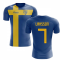 2023-2024 Sweden Flag Concept Football Shirt (Larsson 7)