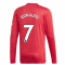 2020-2021 Man Utd Adidas Home Long Sleeve Shirt (RONALDO 7)