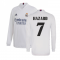 2020-2021 Real Madrid Long Sleeve Home Shirt (HAZARD 7)