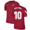 2021-2022 Barcelona Elite Training Shirt (Red) (RONALDINHO 10)