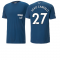 2022-2023 Man City Casuals Tee (Blue) (JOAO CANCELO 27)