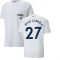 2022-2023 Man City Casuals Tee (White) (JOAO CANCELO 27)