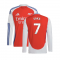 2024-2025 Arsenal Long Sleeve Home Shirt (Saka 7)