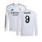 2024-2025 Real Madrid Authentic Long Sleeve Home Shirt (Mbappe 9)