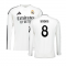 2024-2025 Real Madrid Long Sleeve Home Shirt (Kroos 8)