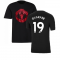 Man Utd 2021-2022 Tee (Black) (R VARANE 19)