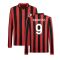 AC Milan 125th Authentic Shirt LS (Black-Red) (Van Basten 9)