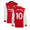 Arsenal 2021-2022 Long Sleeve Home Shirt (Your Name)