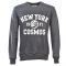 NASL: New York Cosmos White Print Sweatshirt - Charcoal