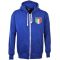 Italy 1975 Vintage Rugby Zipped Hoodie - Royal
