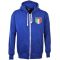 Italy 1975 Vintage Rugby Zipped Hoodie - Royal