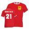 David Silva Spain Ringer Tee (red)
